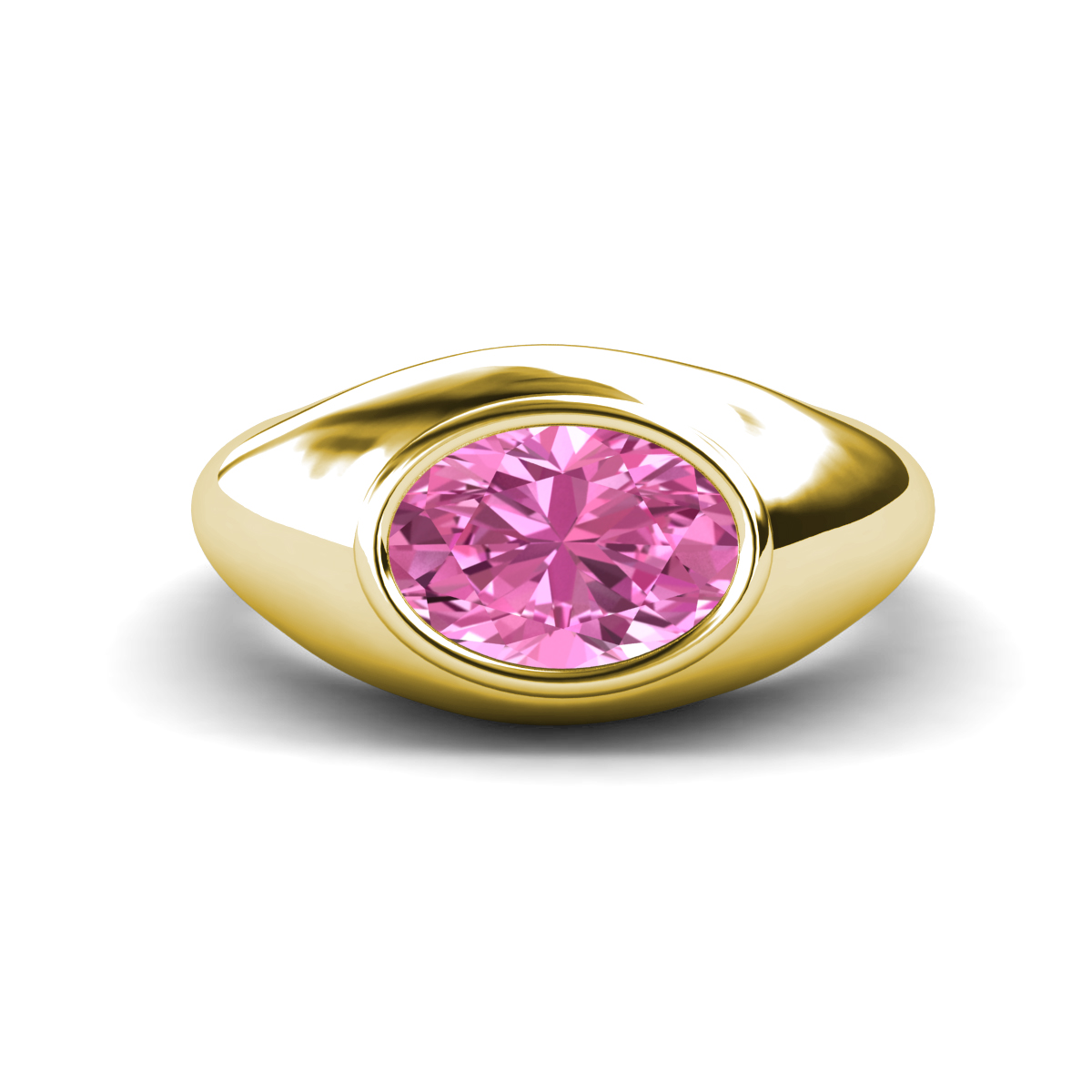 Dianne 2.60 ct Oval Shape Created Pink Sapphire Women Solitaire Engagement Ring 
